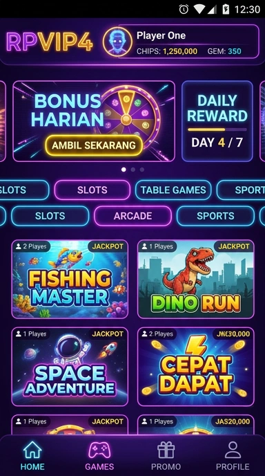 Galeri pratinjau visual rpvip4 build APK resmi terbaru